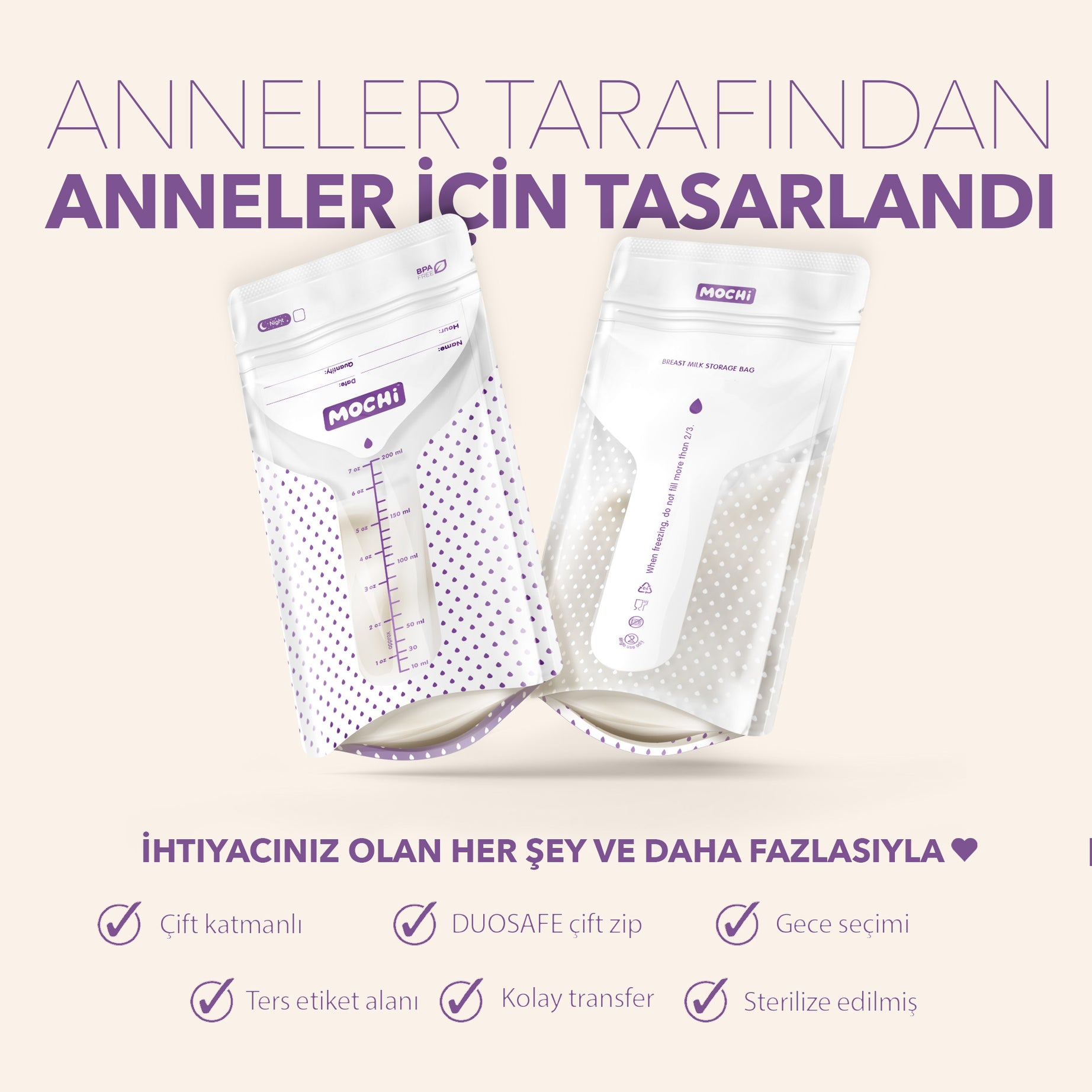 MOCHi - Anne Sütü Saklama Poşeti