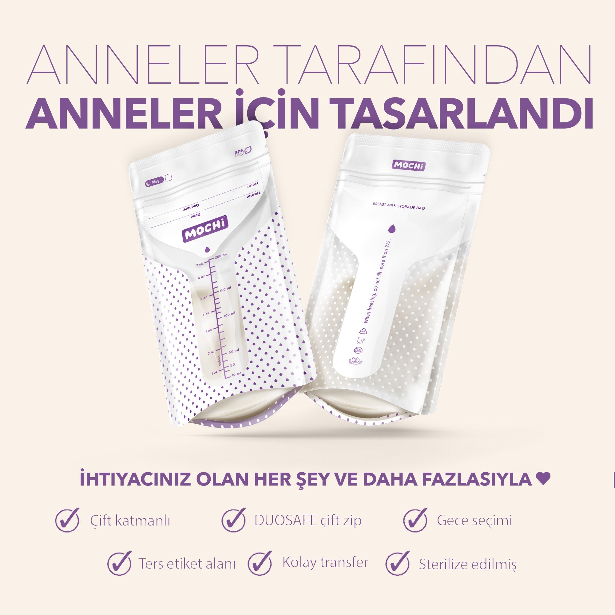 MOCHi - Anne Sütü Saklama Poşeti